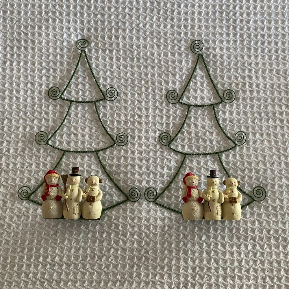 2 (Pair) Cute Christmas Card Holders by Hallmark